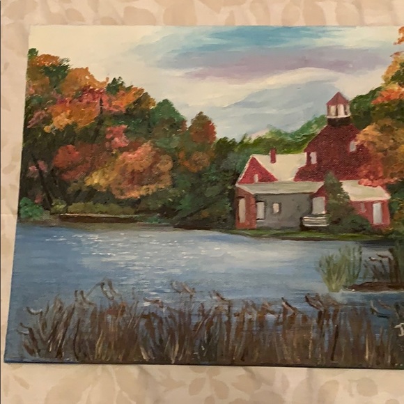 11x14 in Old school house oil painting